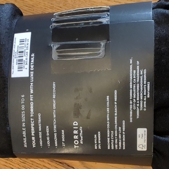 Torrid Full Length Signature Waist black Liquid Legging 4x new! - Picture 7 of 8